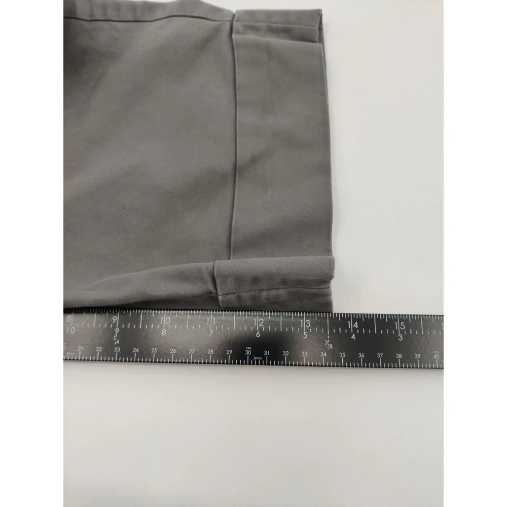 Ann Taylor Curvy Gray Cuffed Bermuda Shorts Womens Size 14 Mid Rise Solid Cotton